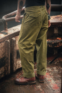SALVAGE STOCK Station Trousers Olive Green