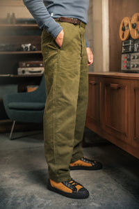 SALVAGE STOCK Station Trousers Olive Green
