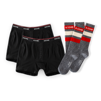 Socks & Underwear Combo x2 Boxer Shorts / x2 Socks