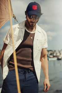 Loma Rib Vest Dark Brown