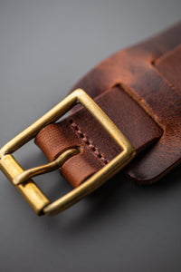 Leather Watch / Wrist Cuff Brown