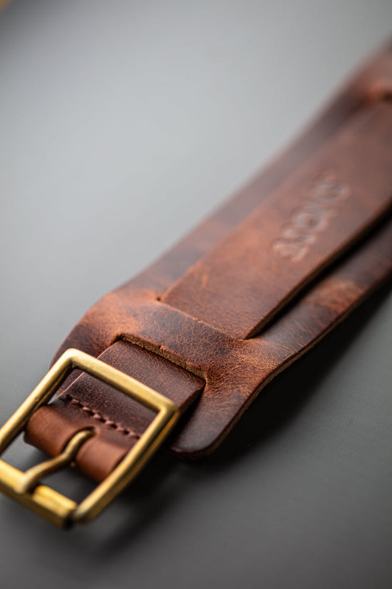 Leather Watch / Wrist Cuff Brown