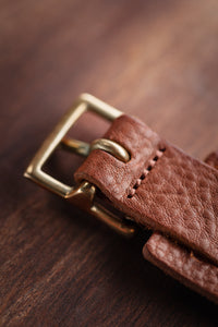 Damsons Leather Wrist Cuff Tan