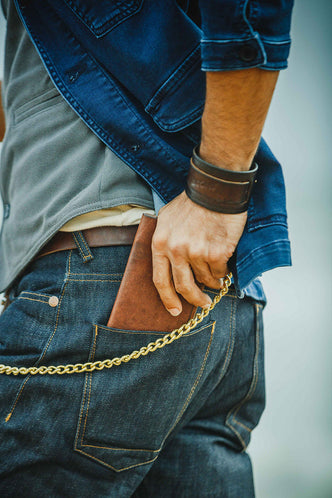 Leather Watch / Wrist Cuff Tan