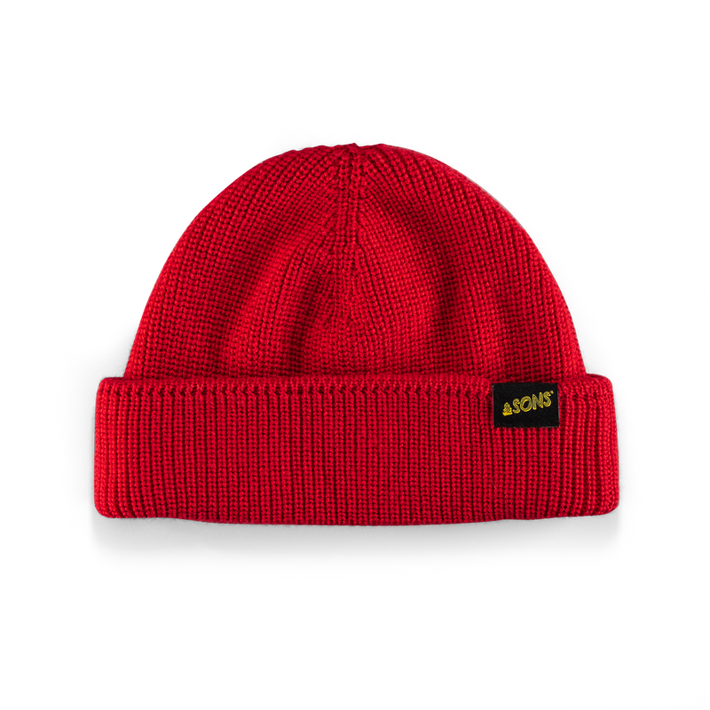 Red wool discount cap