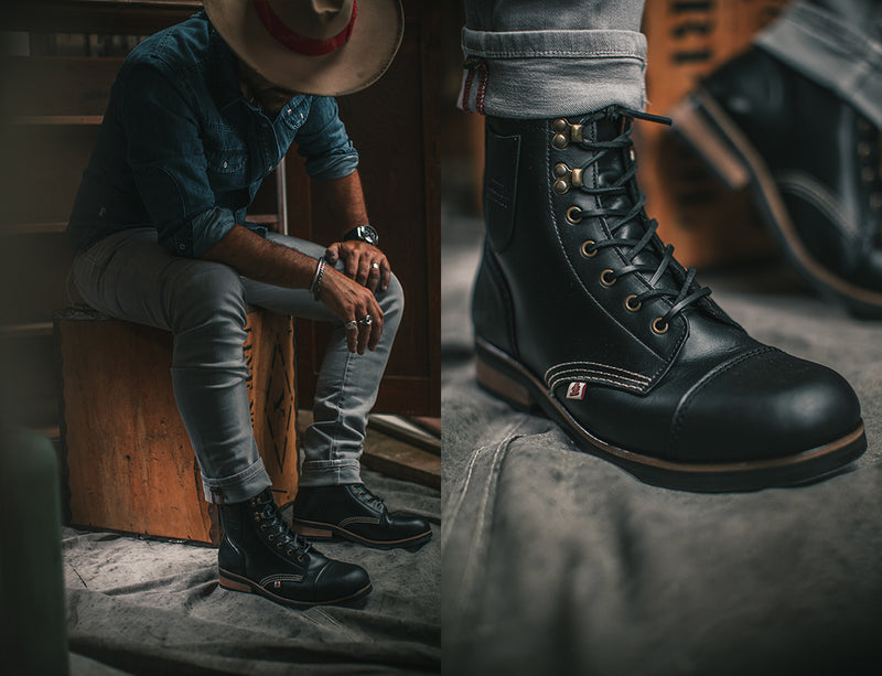 &SONS The Drover Boot Black
