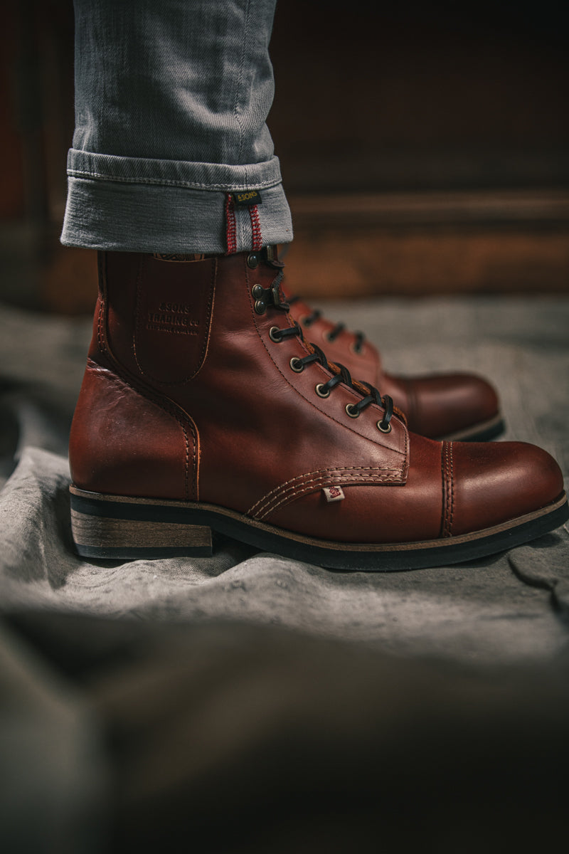 Long brown leather clearance boots