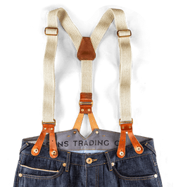 Cream Leather Braces