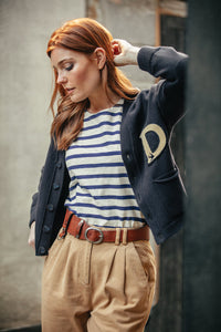 Damsons College Cardigan Navy