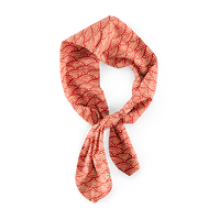 Damsons Landgirl Waves Headscarf Red
