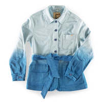 Damsons Chore Jacket Blue Ombrë