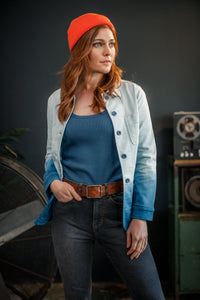 Damsons Chore Jacket Blue Ombrë