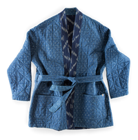 Damsons Hanten Quilted Jacket Indigo