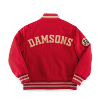 Damsons Nancy Baseball Jacket Vintage Red