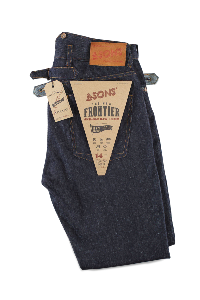 The New Frontier 14oz Selvedge Anti bac Raw Denim Jeans