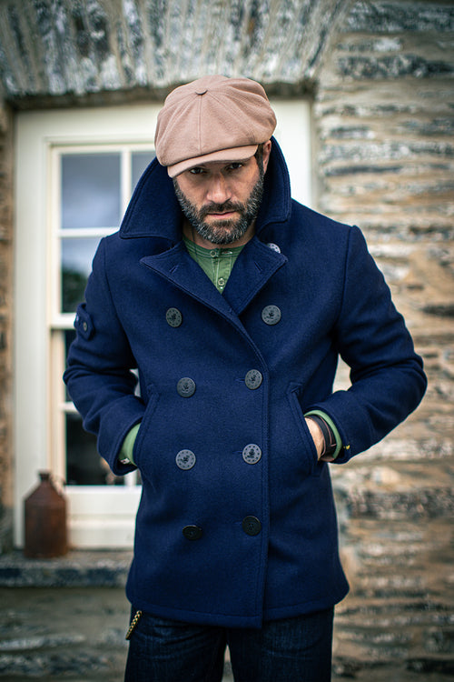 Men's Peacoat Navy Boardwalk Coat &SONS UK