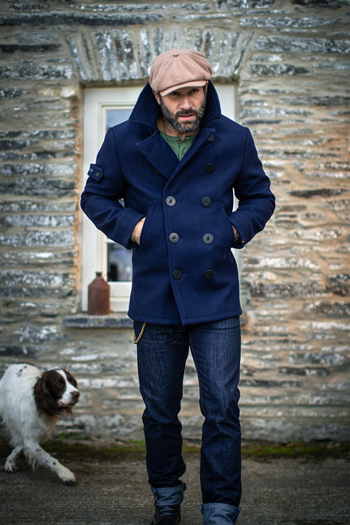 Men's Peacoat Navy Boardwalk Coat &SONS UK - Main Image