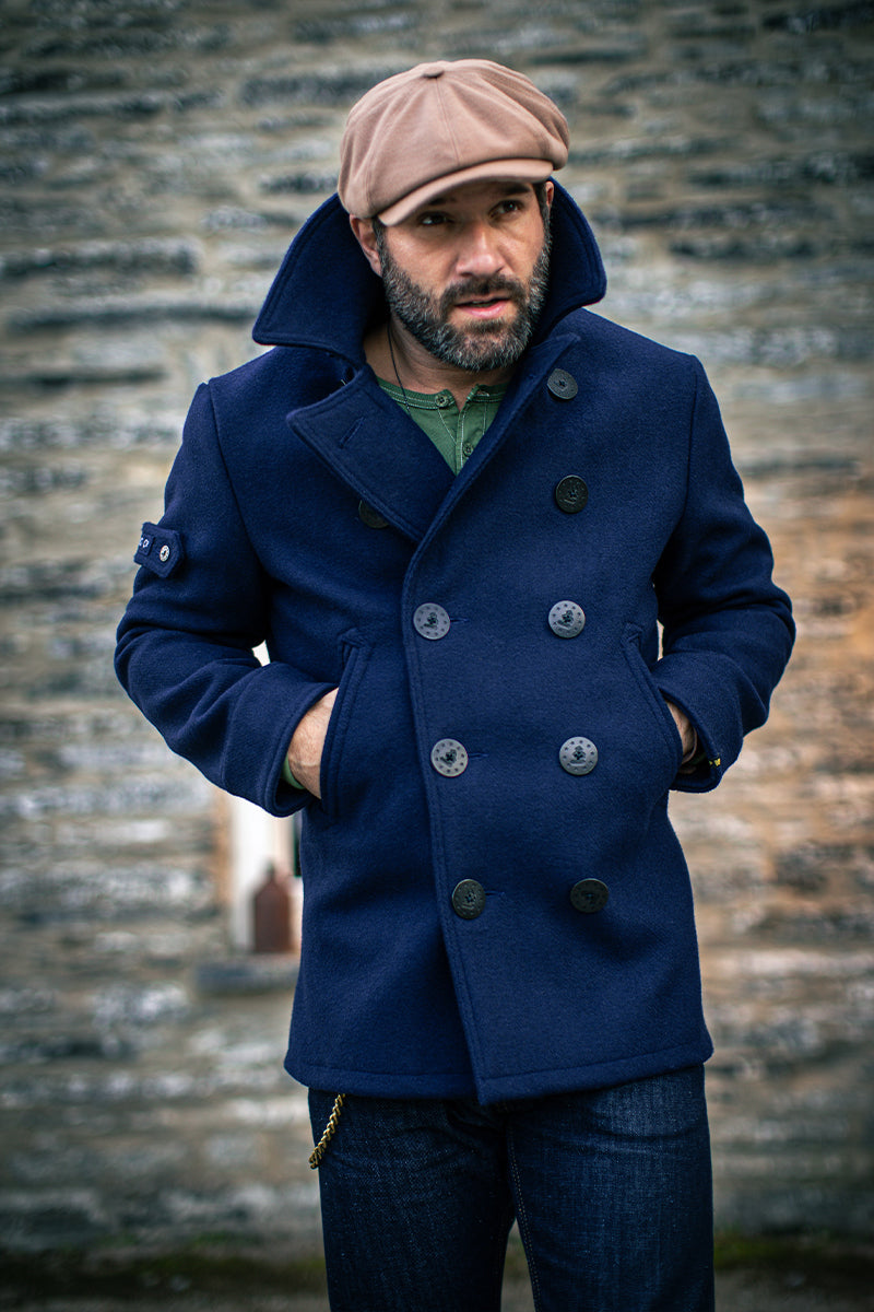 Mens pea hot sale coat navy