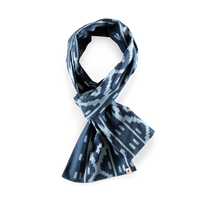 Damsons Cotton Long Scarf Blue