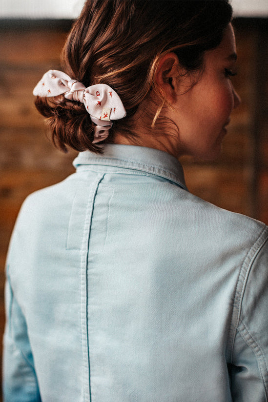 Damsons Swallow Scrunchie Hair Tie Cream