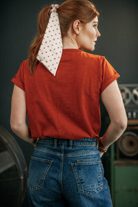 Damsons Swallow Scrunchie Headscarf Cream