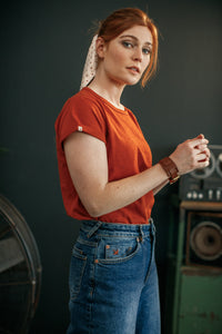 Damsons Swallow Scrunchie Headscarf Cream
