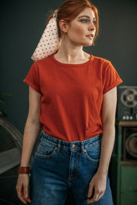 Damsons Swallow Scrunchie Headscarf Cream