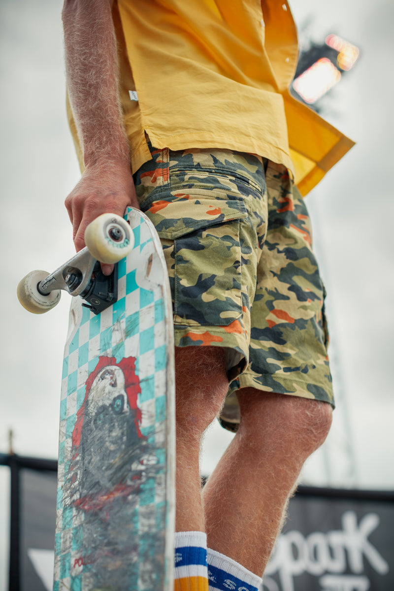 Camo skate shop shorts