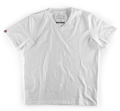 Classic White V Neck T Shirt