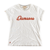 Damsons Red Logo T-Shirt White