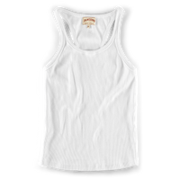 Damsons Tank Racer Vest White